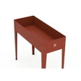 thumbnail image 2 of Herstera Galvanized Metal Urban Raised Planter, Red, 39.3 x 15.7 x 33, 2 of 3