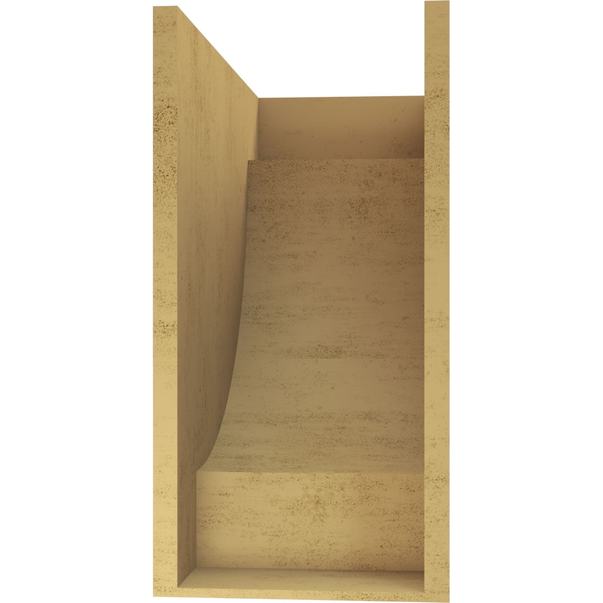 12"W x 24"D x 24"H Classic Alpine Rough Cedar Woodgrain TimberThane Corbel, Primed Tan
