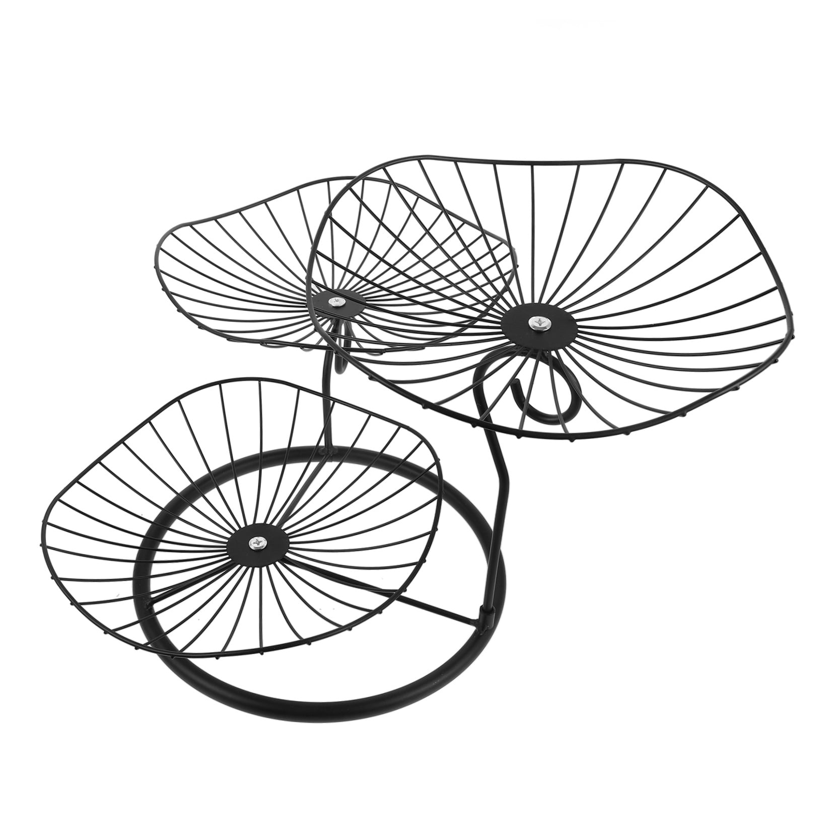 WRISTBIQUE 1Pcs Iron Wire Basket for Kitchen Use in 16.35X12.97X10.22in in Black