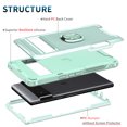 thumbnail image 3 of Nalacover For Google Pixel 7 Pro Slim Case,Luxury Hybrid Hard PC and TPU Rugged Bumper 3-In-1 Rotatable Magnetic Ring Kickstand Four Corner Guard Shockproof Anti-Scratch Back Phone Cover.Green, 3 of 8