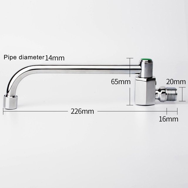 Kitchen stove faucet copper 4 points rotatable semi-automatic faucet