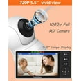 thumbnail image 2 of HelloBaby Baby Monitor No WiFi 5.5’’ Screen & 720P Baby Camera, 4000mAh Battery, 1000ft Long Range Baby Monitor, 2 of 6