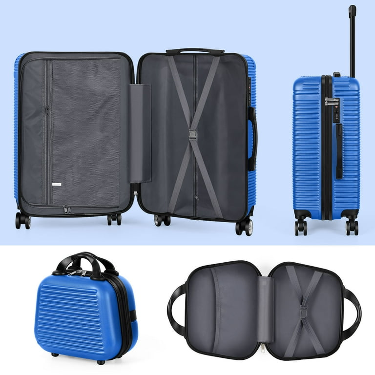 Horizontal Stripe Luggage Travel 5-Piece Set Blue - Walmart.com