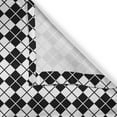 thumbnail image 4 of Ambesonne Plaid Window Valance, Diamond Shape Stripes, 54" X 18", Black White, 4 of 5
