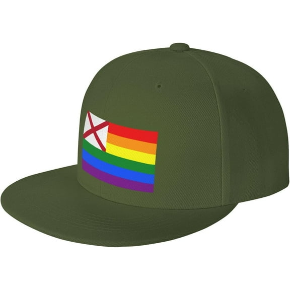 Pride Rainbow LGBT Flag of Alabama Snapback Hats for Men Women Baseball Cap Adjustable Flat Bill Sun Hat