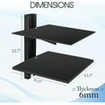 thumbnail image 2 of FEBTECH - Wall Entertainment Center Shelves - Shelf for Projector - Floating Shelves for Tv,DVD Players,Games Consoles, Cable Boxes, TV Accessories, 2 Shelf, Black, 2 of 7