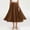 Brown, variant on Dianli Flax A Line Skirt Ankle Skirt Women's Solid Color Elastic Waist Flax A Line Ankle Length Pull On Skirt Breathable Summer Casual Beachwear A Line Skirt
