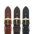 thumbnail image 4 of Hirsch Genuine Crocodile Leather Watch Strap - Black - M - 17mm - Gold Buckle, 4 of 9