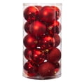 thumbnail image 3 of Nearly Natural D1056-RD Holiday Christmas 3 ft. Shatterproof Ornament Set with Re-Useable Storage Container, Red - 20 Count, 3 of 3