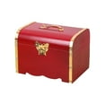 thumbnail image 2 of TISHITA Keepsake Jewelry Box Treasure Chest Trinket Storage Chest Box Wooden Piggy Bank for Home Decoration, Kids Gifts, Party Favors Small, 2 of 8