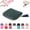 Dark Green, variant on Jewelry Zippered Pocket Case, Mini Soft Zipper Bag with Tassel, 5 Compartments for Bracelets, Necklaces & Rings (Pink)