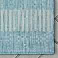 thumbnail image 5 of Well Woven Medusa Stria Modern Stripes Blue 2'7" x 9'10" Runner Indoor Outdoor Rug, 5 of 7