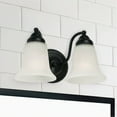 thumbnail image 2 of Capital Lighting - Brady - 2 Light Bath Vanity   Matte Black Finish with White, 2 of 5
