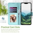 thumbnail image 3 of for iPhone 14 Plus Wallet Case,14 Plus Phone Case Card Holder,Cute Floral Leather Kickstand Flip Cases,Wrist Strap,Magnetic Closure,Shockproof Protective Cover for iPhone 14 Plus (Teal), 3 of 14