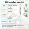 thumbnail image 2 of Sun Shade Sail Hardware Kit 6 Inch for Rectangle & Triangle Shade Sail Install, Stainless Steel Shade Sail Fixing Accessories for Outdoor Patio Canopy Garden, HeavyDuty Awning Attachment Set (44 Pcs), 2 of 6