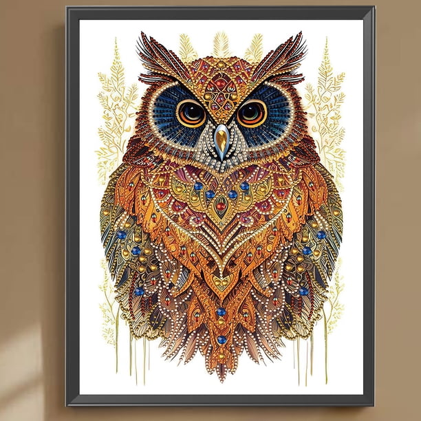 Pintura de diamante 5D DIY Parcial Forma especial Taladro Estilo popular Búho Decoración para el hogar JShteea El nuevo