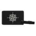 thumbnail image 2 of ThisWear Travel Gifts Nautical Compass Luggage Tag Travel Luggage Tags for Flights Cruise Luggage Set Nautical Luggage Tag Set for Women 2-pack Laser Engraved Leatherette Luggage Tags Black, 2 of 4