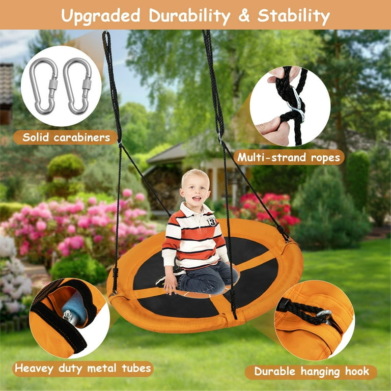 Flying saucer set metal best sale patio swing