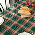thumbnail image 4 of Mantel rectangular de Navidad a cuadros, mantel lavable, resistente a las manchas, para comedor, fiestas, decoración de vacaciones, 4 of 5