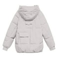 thumbnail image 5 of Hueook Winter Warm Down Jackets for women Plus Size Zip Up Casual Winter Mid-length Windproof with Pockets Quilted Puffer Thin Jacket Coat Outwear Tops, 5 of 6