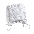 thumbnail image 5 of Floral Chair Pad Ruffled Cushion Elegant White for Farmhouse Country Kitchen Dining Chairs, 5 of 9