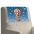 thumbnail image 4 of SCRAWLGOD Christmas Gingerbread Man Hot Air Balloon Print Blue 1 PCS PU Leather Headrest Cover Non Slip Sofa Headrest Protector for Recline Chair Head Rest Covers,17x27in, 4 of 7