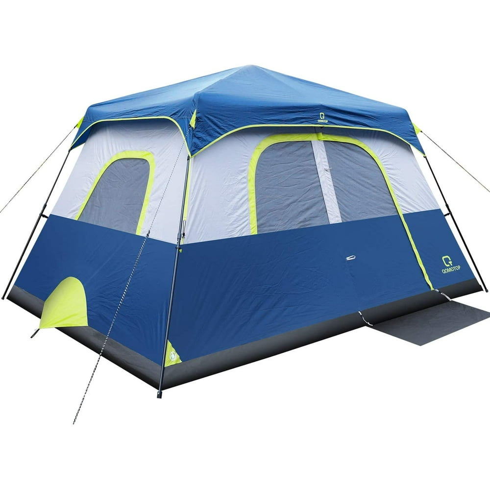 OT QOMOTOP Waterproof Camping Tents, 4/6/8/10 Person 60Second Pop Up Tent, Instant Cabin Tent