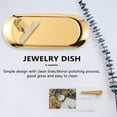 thumbnail image 1 of Metal Storage Tray Gold Oval Dotted Fruit Plate Small Items Jewelry Display Tray Mirror, 1 of 7