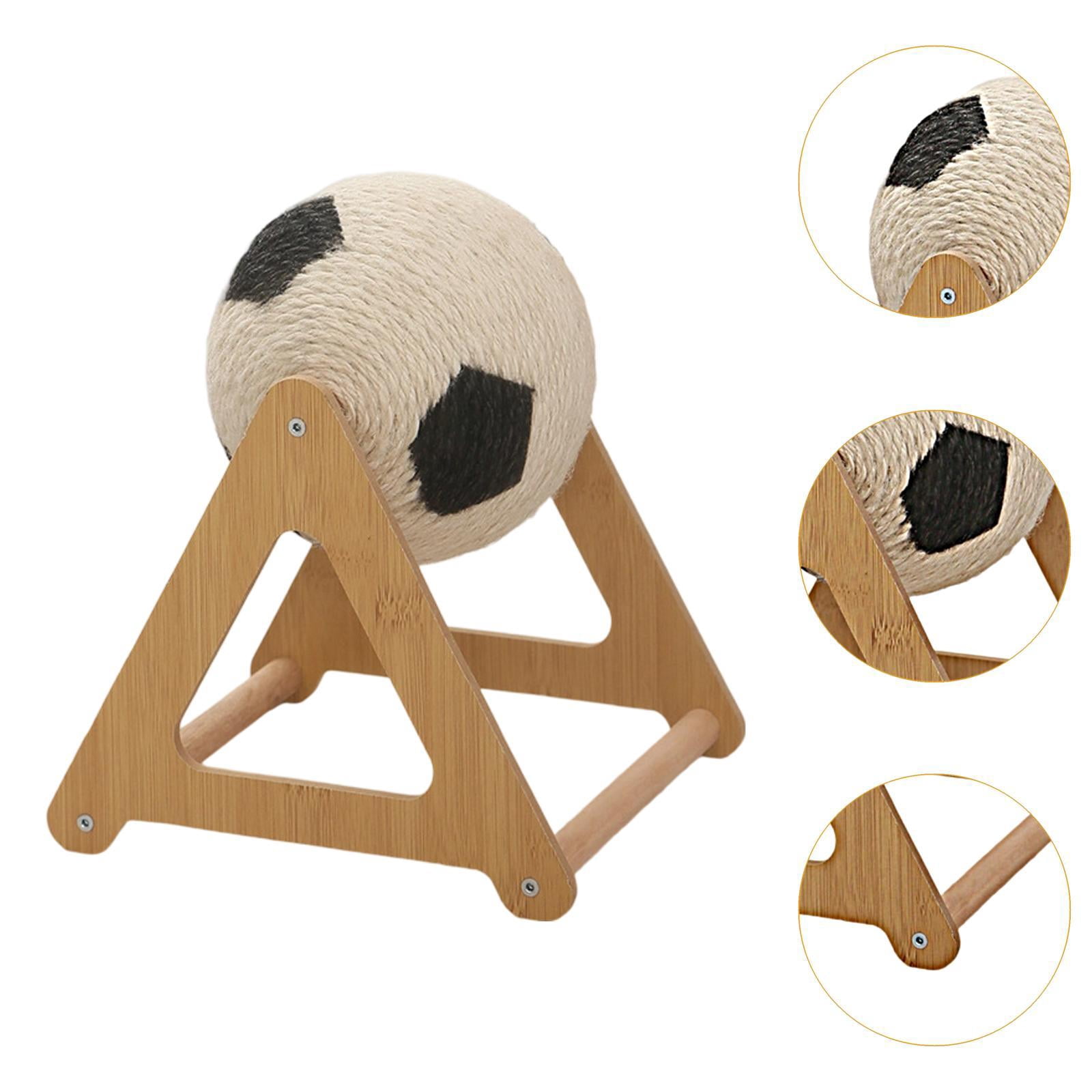 1 Piece Football Design Cat Scratcher Toy Sisal Ball for Indoor Cats Kittens Play Exercise