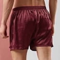 thumbnail image 2 of Fule Men's Home Silk Satin Pajamas Shorts Nightwear Pyjamas Pants Sleep Bottoms, 2 of 9