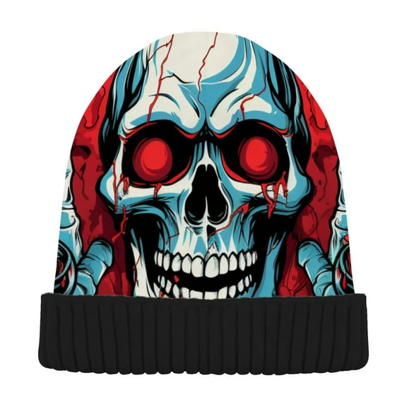 joogoo Skull Skeleton Beanie Hats Men Women Cuffed Skull Cap Winter Warm Knit Thick Beanies