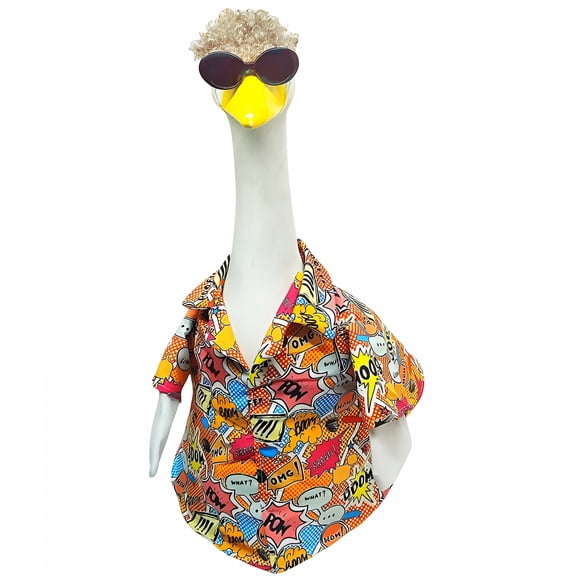 TELOLY Goose Outfit Clothes Set | Waterproof Fade-Resistant Outdoor Costume | Festive Holiday Porch Garden Decor | Fits Plastic Cement Lawn Geese | Cute Eye-Catching Design | 1 Set