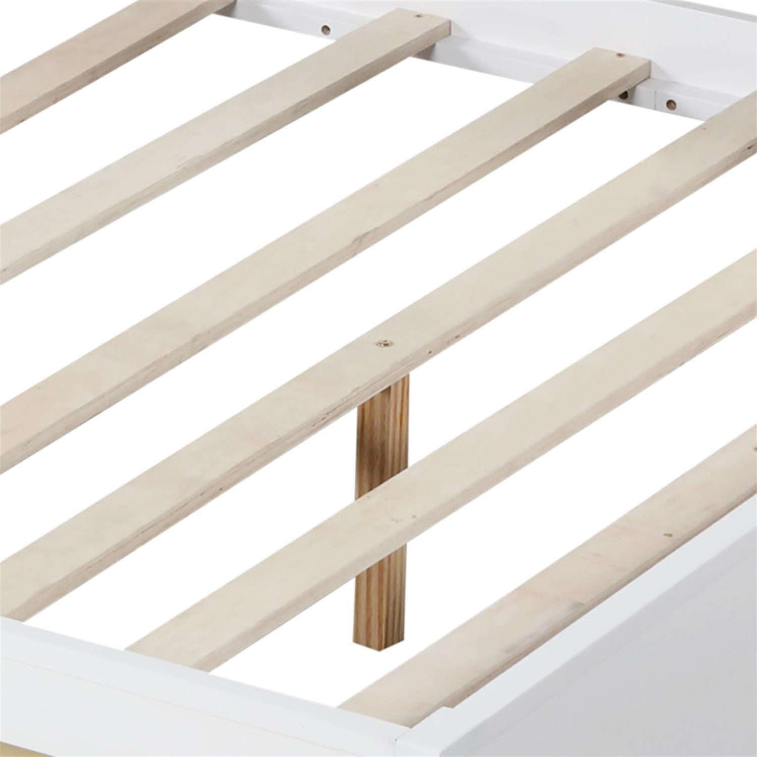 Demi Bonn Twin Size Wooden Daybed with 3 Drawers with Storage Shelves, Modern Wooden Bed Frame for Teens, White