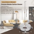 thumbnail image 3 of 14 Inches Pressure Washer Surface Cleaner Stainless Steel Housing Power Washer Accessory with 4 Wheels 1/4 Inch Quick Connector 2 Extension Wand Attachments 4000 PSI for Cleaning Driveways S, 3 of 7