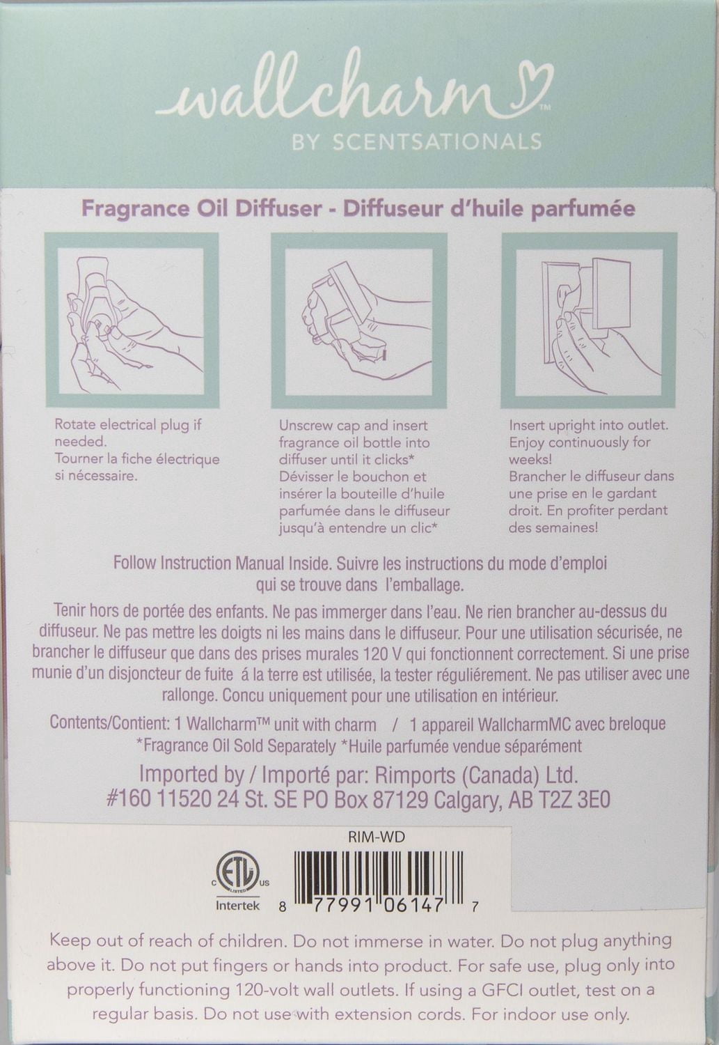 Diffuseur d’huile Scent Charm ScentSationals - Home Sweet Home