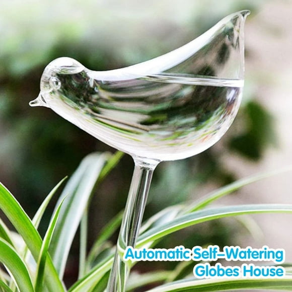 Aqua Globes Plant Automatic Watering Bulbs Bird Glass Automatic Plant Waterer Clear(6Pcs)
