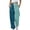 Light Blue, variant on Casual Pants Women Loose Breathable Color Blocking Gradient Casual Pants Side Pockets Leg Opening Drawstring Ladies Casual Pants Women's Pants Size L