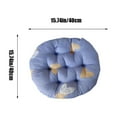 thumbnail image 3 of Foqnuq Solid Color Chair Cushion | Thickened Soft Filled Seat Pad | Round Patio Cushion | Cozy Kitchen Dining Chair Cushion - Blue, 40x40cm/45x45cm, 3 of 6