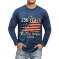 thumbnail image 5 of IWRICH Men's 4th of July 250th Anniversaries T Shirts Long Sleeve Crew Neck Printed Tees Slim Fit Casual Fashion Tops Blue XXXL, 5 of 5