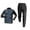Navy#quarter zip tracksuit men, variant on Moxiu Workout Clothes for Men 2 Piece Quarter Zip Long Sleeve Shirt and Pants Tracksuit Set Quick Dry Athletic Running Jogger Suit Light Blue,M