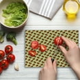 thumbnail image 4 of Ladybugs Cutting Board, Bugs Cartoon Style Stars Polka Dots Nature Inspirations, Decorative Tempered Glass Cutting and Serving Board, Small Size, Mustard Vermilion Black, by Ambesonne, 4 of 5