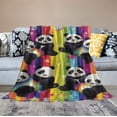 thumbnail image 2 of ARISTURING Cute Panda Blanket Soft Lightweight Flannel Cartoon Throw Blankets Bedding for Bed Sofa Couch Living Room Gifts, 2 of 6