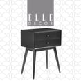 thumbnail image 2 of Elle Decor Stephanie Modern Square Accent Table with 2 Drawers, Black, 2 of 5