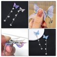 thumbnail image 4 of Pinzas para el pelo de mariposa movibles, 2 pares de horquillas de mariposa moradas con colgante de mariposa de metal, accesorios para el cabello TUNC Sencillez, 4 of 5