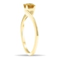 thumbnail image 2 of SZUL Women's Round Shaped Solitaire Citrine Wave Ring in 10K Yellow Gold, 2 of 5