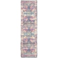 thumbnail image 2 of SAFAVIEH Saffron Kimbra Geometric Cotton Runner Rug, Purple/Blue, 2'3" x 8', 2 of 7