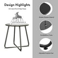 thumbnail image 3 of Yangming Side Table, Round Coffee Tea End Table for Living Room, Bedroom and Balcony, 3 of 7