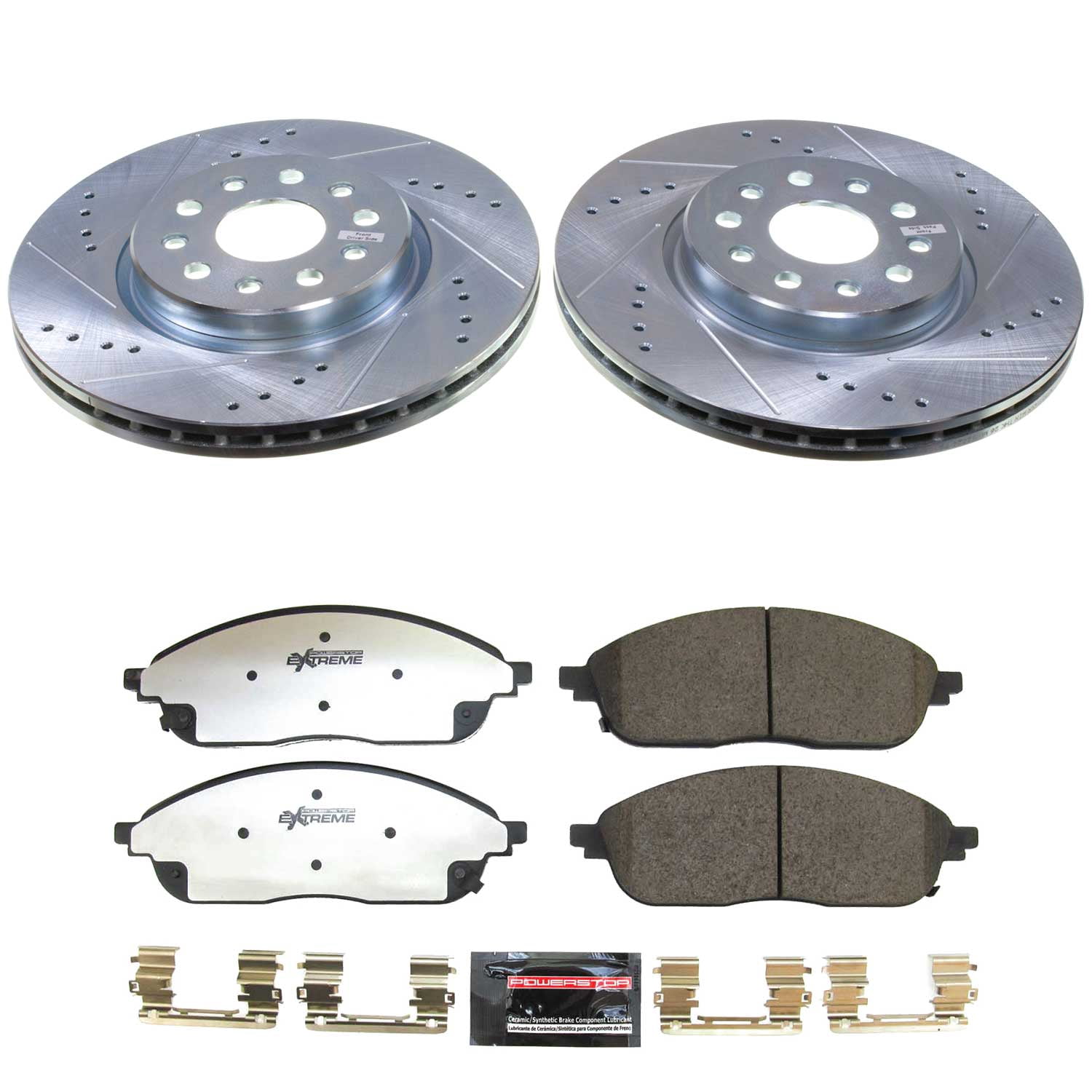PowerStop Front Z36 Truck & Tow Brake Pad and Rotor Kit for Jeep Grand Cherokee 2022-24, Jeep Grand Cherokee L 2021-24, K9240-36