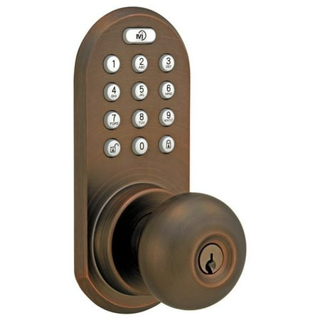 MiLocks QKK-01OB 3-in-1 Remote Control & Touchpad Doorknob (Oil Rubbed