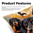 thumbnail image 2 of Dachshund Throw Pillow Inserts Set Covers of 2 Decorative Velvet Throw Pillows with Unique Patterns - 16x16, 18x18, 20x20 Inches for Home Decor and Gifts, 2 of 6